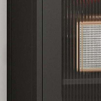 Meuble d'angle blanc à 3 pieds avec plateau imitation marbre et piètement en fer