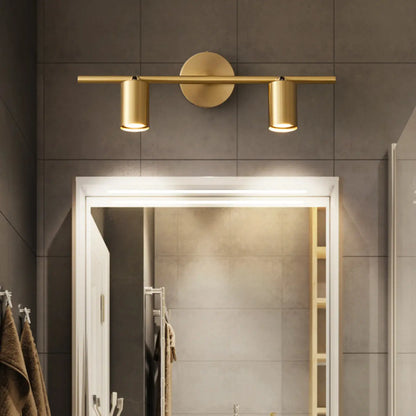 Applique murale moderne en métal pour salle de bain avec abat-jour en cuivre