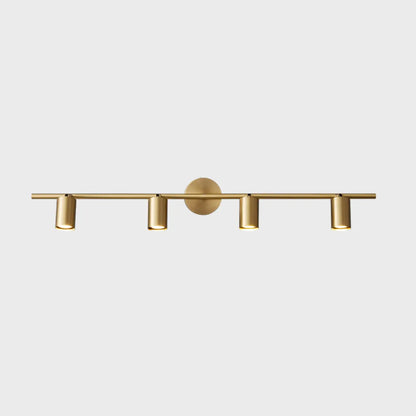 Applique murale moderne en métal pour salle de bain avec abat-jour en cuivre