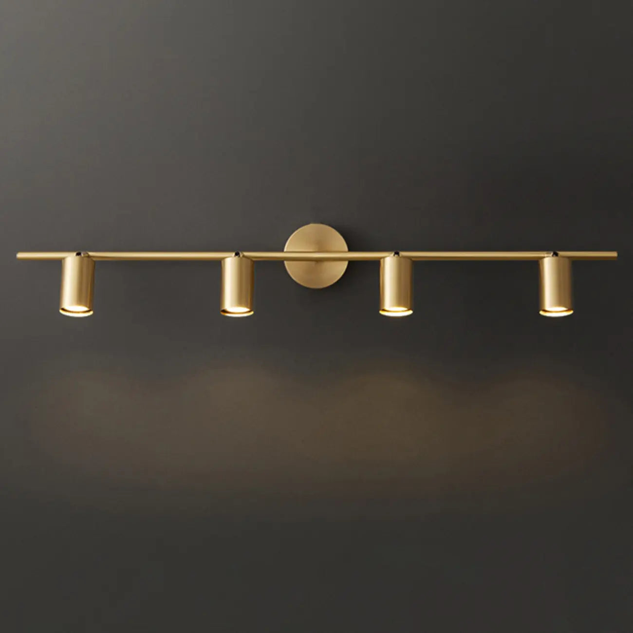 Applique murale moderne en métal pour salle de bain avec abat-jour en cuivre