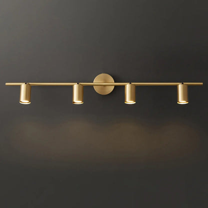 Applique murale moderne en métal pour salle de bain avec abat-jour en cuivre