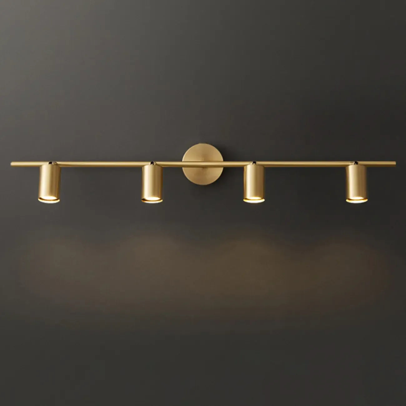 Applique murale moderne en métal pour salle de bain avec abat-jour en cuivre
