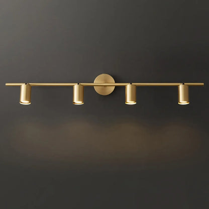 Applique murale moderne en métal pour salle de bain avec abat-jour en cuivre