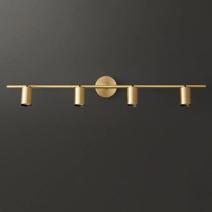 Applique murale moderne en métal pour salle de bain avec abat-jour en cuivre