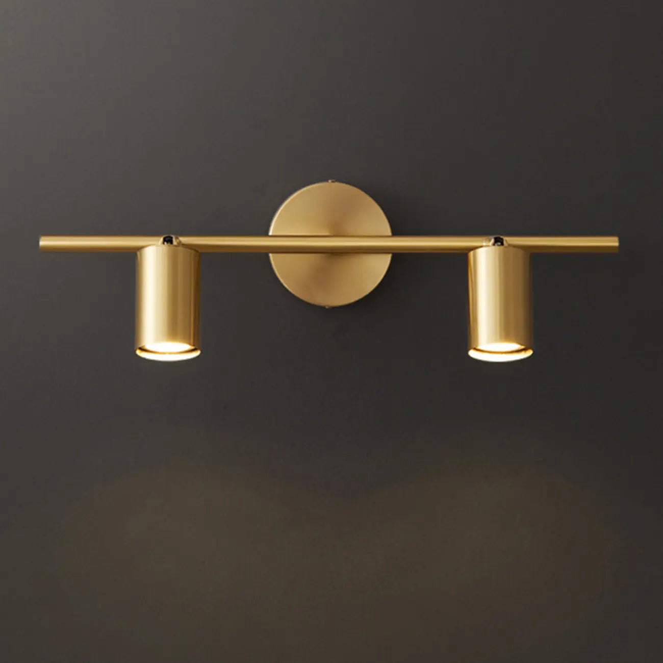 Applique murale moderne en métal pour salle de bain avec abat-jour en cuivre