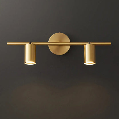 Applique murale moderne en métal pour salle de bain avec abat-jour en cuivre