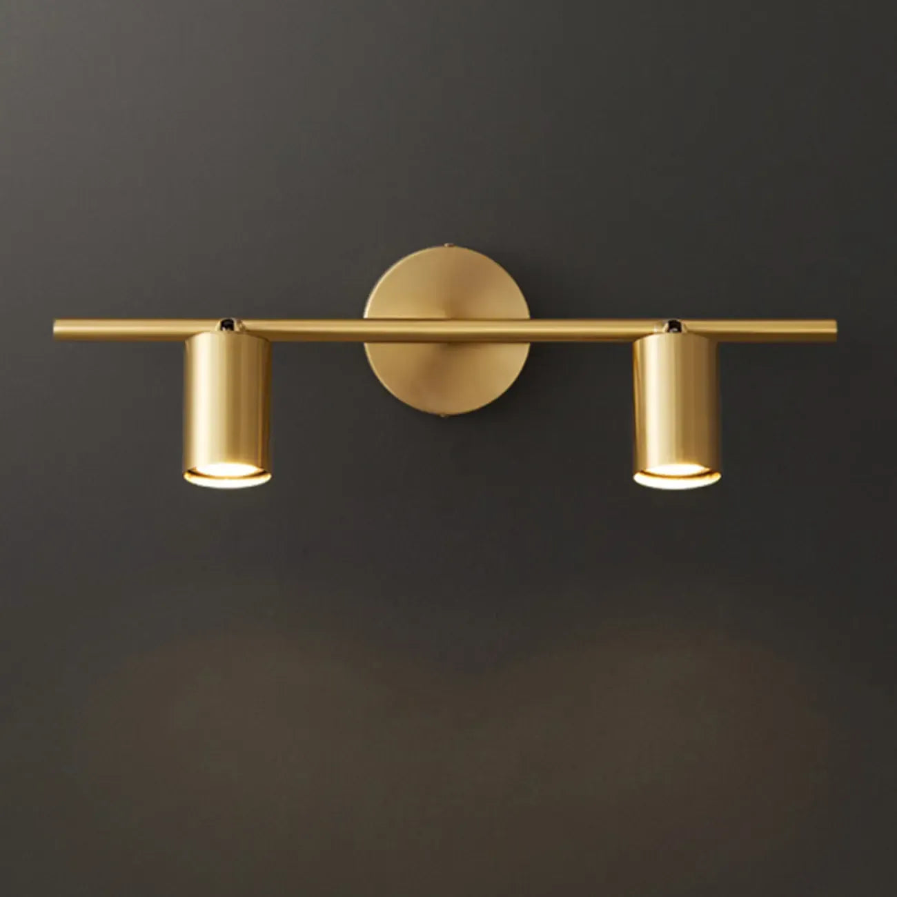 Applique murale moderne en métal pour salle de bain avec abat-jour en cuivre