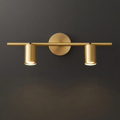 Applique murale moderne en métal pour salle de bain avec abat-jour en cuivre
