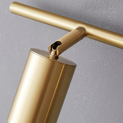 Applique murale moderne en métal pour salle de bain avec abat-jour en cuivre