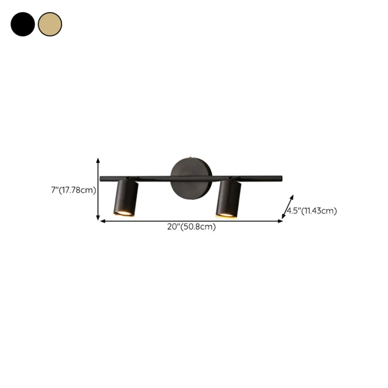 Applique murale moderne en métal pour salle de bain avec abat-jour en cuivre