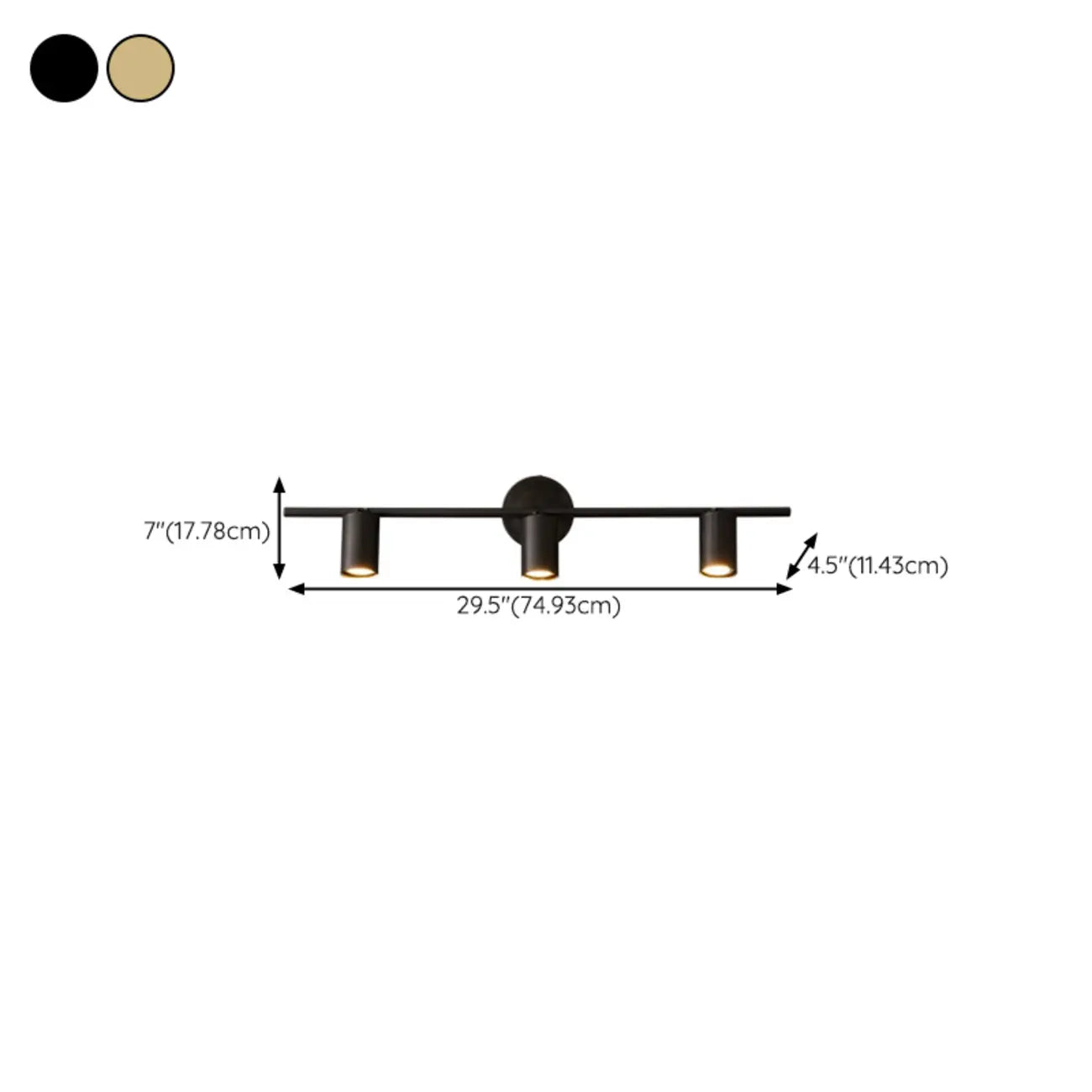 Applique murale moderne en métal pour salle de bain avec abat-jour en cuivre