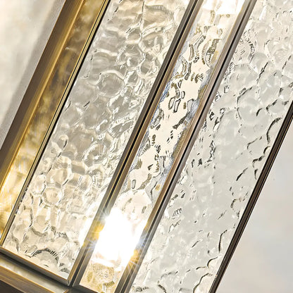 Applique murale vintage en métal avec abat-jour en verre pour extérieur