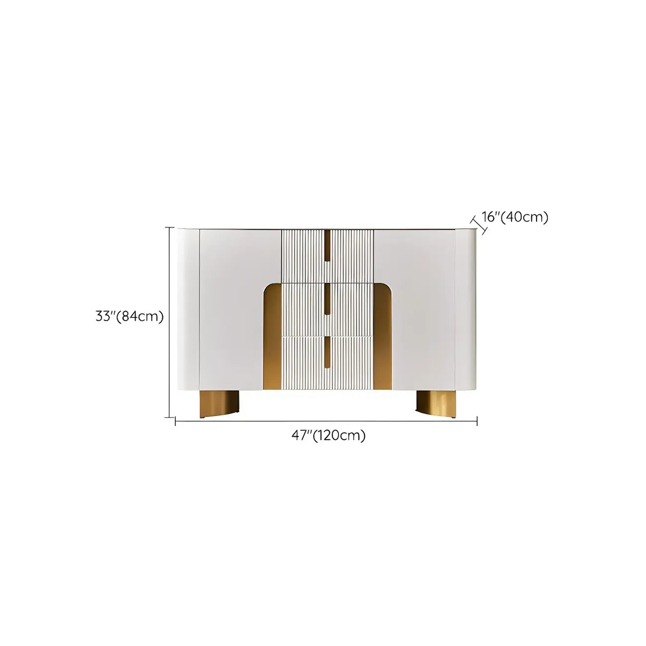 Buffet moderne avec comptoir en pierre et placards