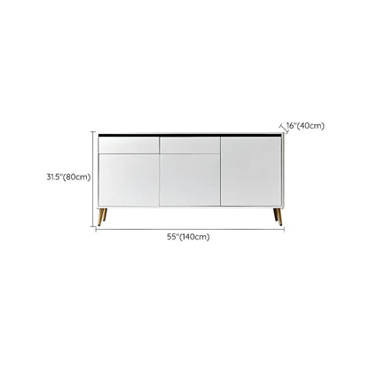 Buffet moderne avec comptoir en pierre et placards