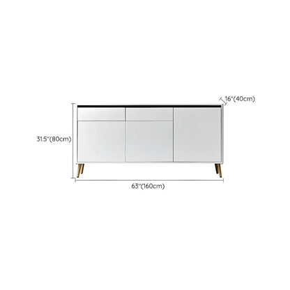 Buffet moderne avec comptoir en pierre et placards