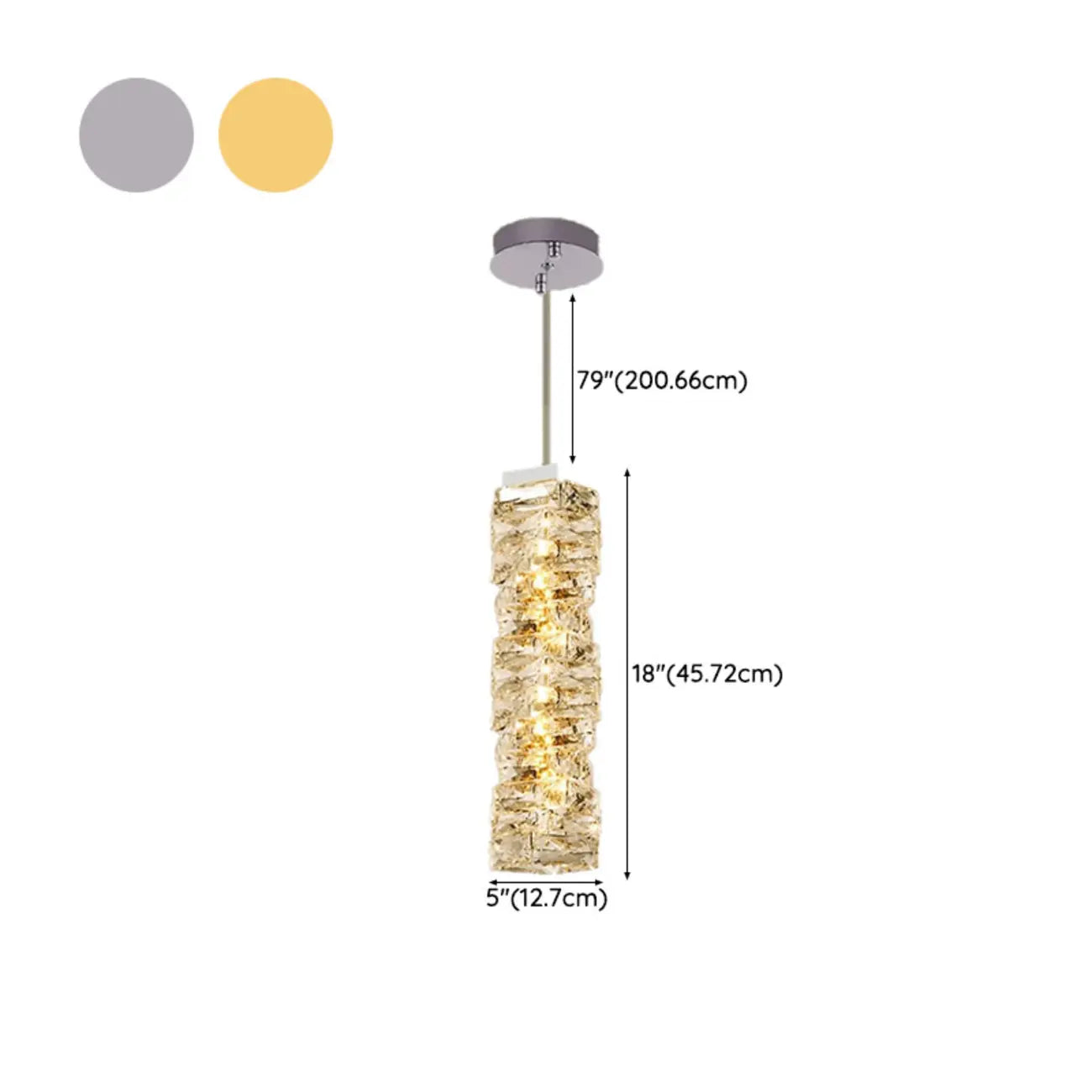 Suspensions d'extérieur modernes en cristal doré