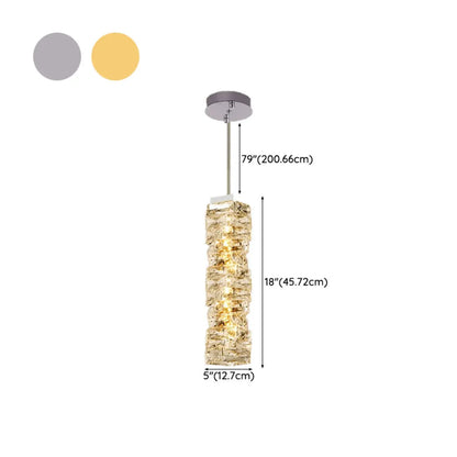 Suspensions d'extérieur modernes en cristal doré