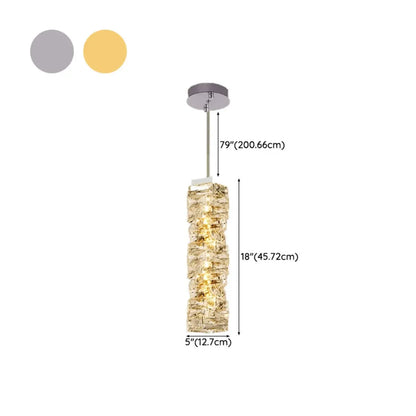 Suspensions d'extérieur modernes en cristal doré