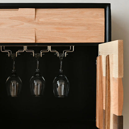 Buffet moderne en bois multicolore avec rangement et armoire