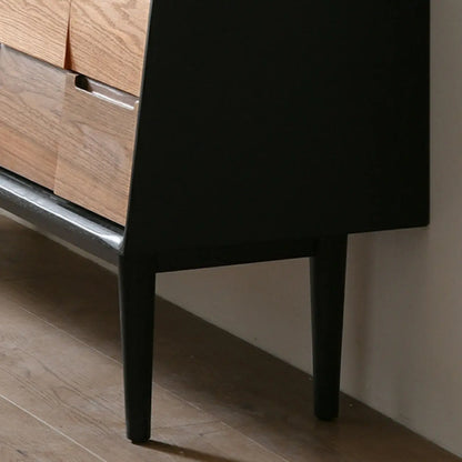 Buffet moderne en bois multicolore avec rangement et armoire