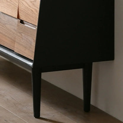 Buffet moderne en bois multicolore avec rangement et armoire