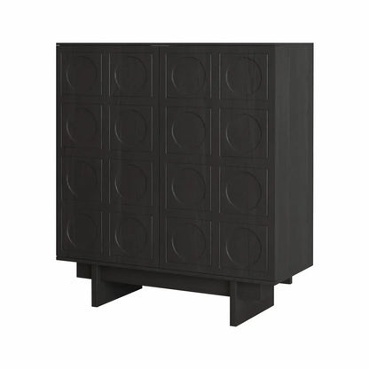 Buffet marron moderne avec étagères et placards réglables