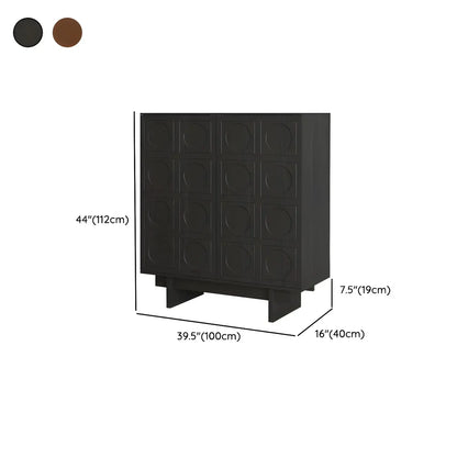 Buffet marron moderne avec étagères et placards réglables