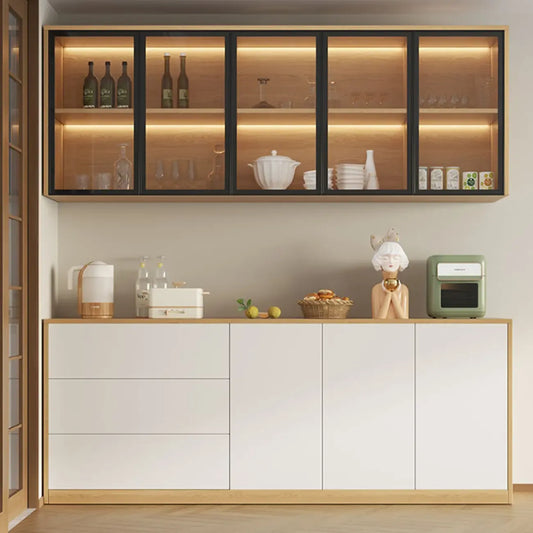 Buffet moderne en bois blanc à 3 tiroirs