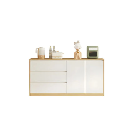 Buffet moderne en bois blanc à 3 tiroirs