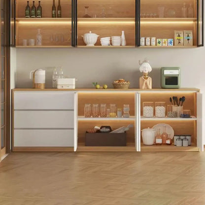 Buffet moderne en bois blanc à 3 tiroirs