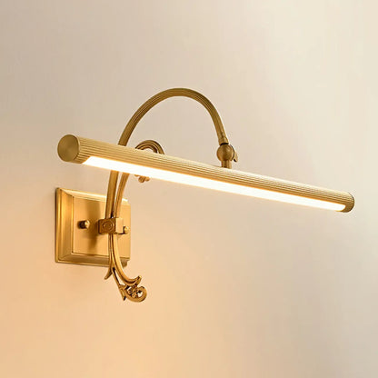 Applique murale linéaire LED rétro en cuivre arquée