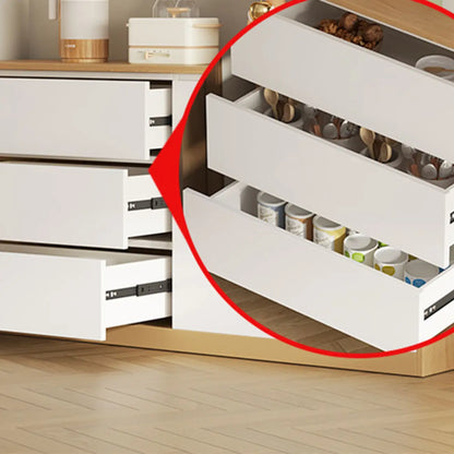 Buffet moderne en bois blanc à 3 tiroirs