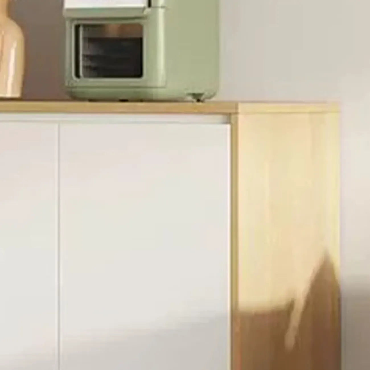 Buffet moderne en bois blanc à 3 tiroirs