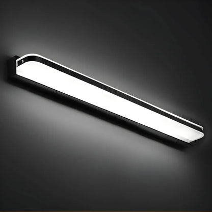 Lampe de coiffeuse linéaire noire à LED de style nordique avec abat-jour en acrylique