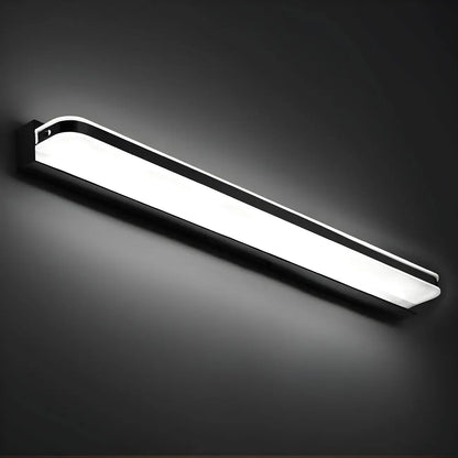 Lampe de coiffeuse linéaire noire à LED de style nordique avec abat-jour en acrylique