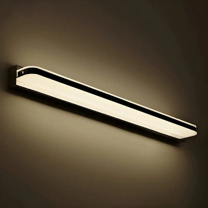 Lampe de coiffeuse linéaire noire à LED de style nordique avec abat-jour en acrylique