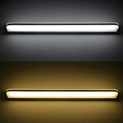Lampe de coiffeuse linéaire noire à LED de style nordique avec abat-jour en acrylique