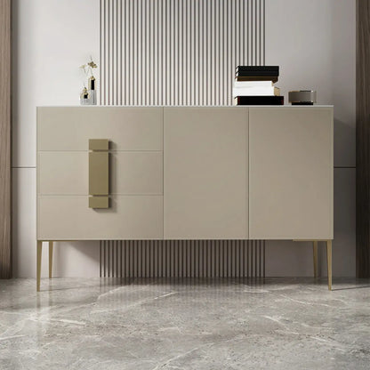 Buffet gris moderne avec tiroirs pour salon