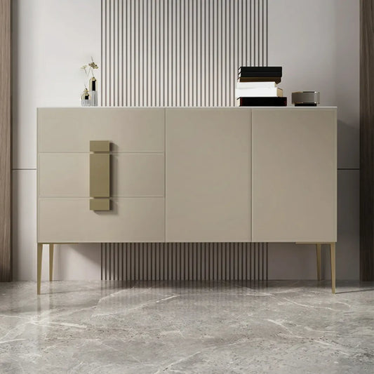 Buffet gris moderne avec tiroirs pour salon