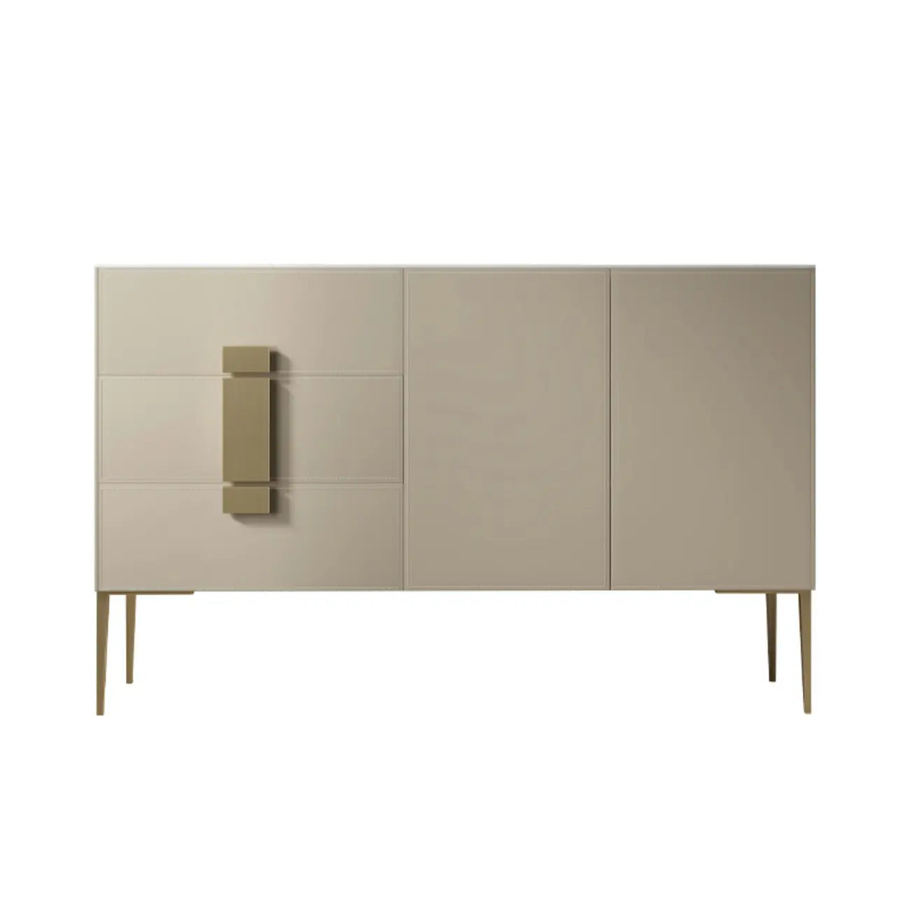 Buffet gris moderne avec tiroirs pour salon