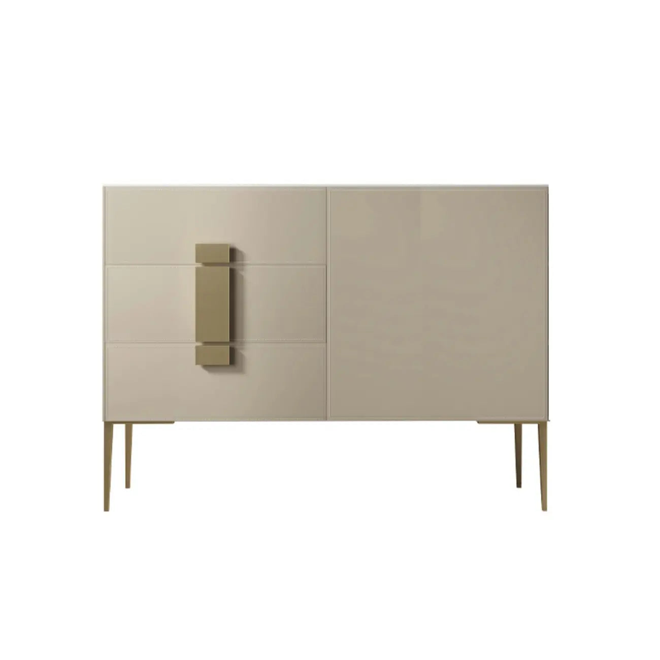 Buffet gris moderne avec tiroirs pour salon