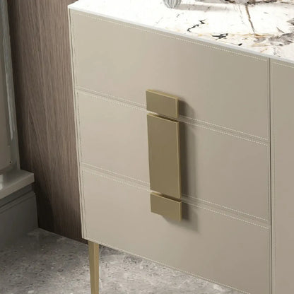 Buffet gris moderne avec tiroirs pour salon