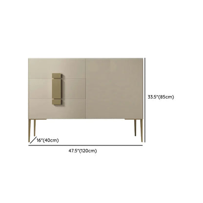 Buffet gris moderne avec tiroirs pour salon