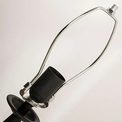 Lampe de table géométrique noire avec abat-jour en tissu pour chambre à coucher