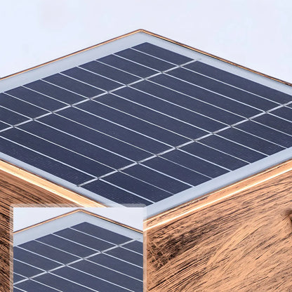 Lampe de table d'extérieur vintage carrée pour jardin