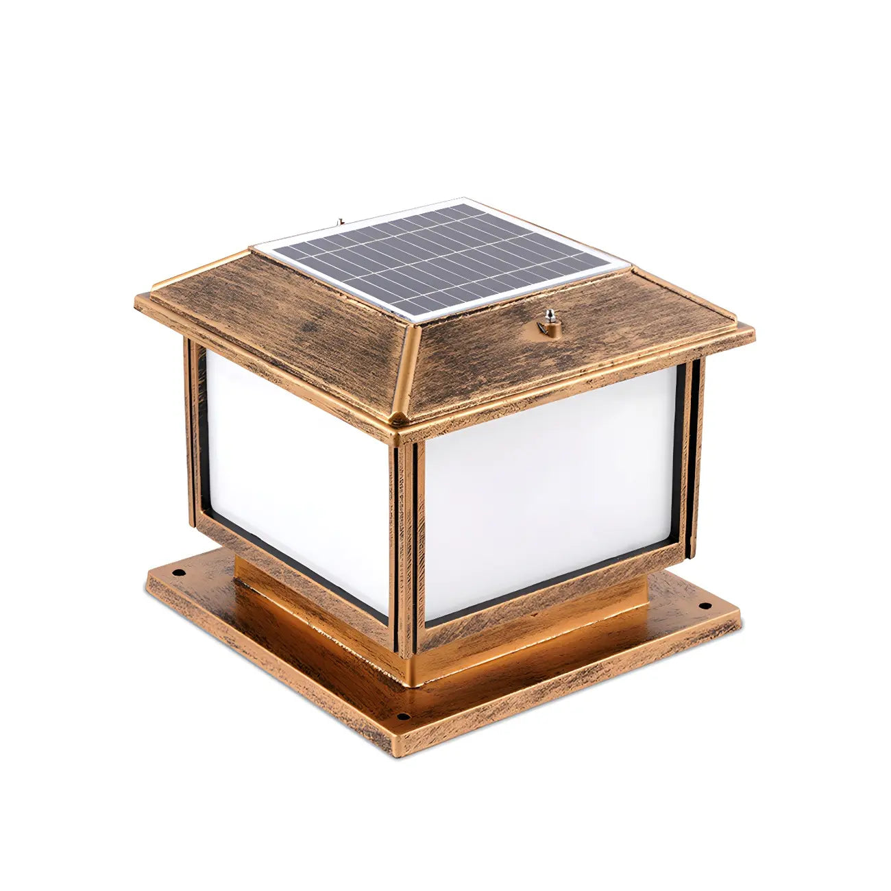 Lampe de table d'extérieur vintage carrée pour jardin