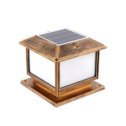Lampe de table d'extérieur vintage carrée pour jardin