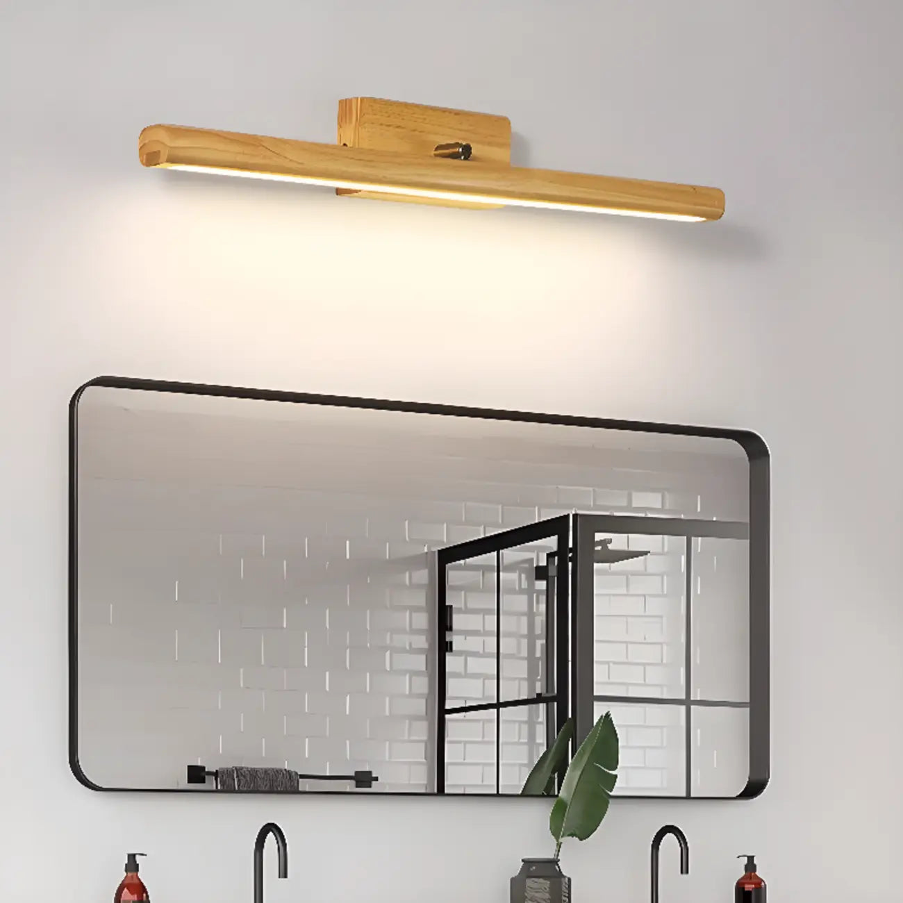 Luminaire de salle de bain moderne à LED à intensité variable pour la décoration de salle de bain