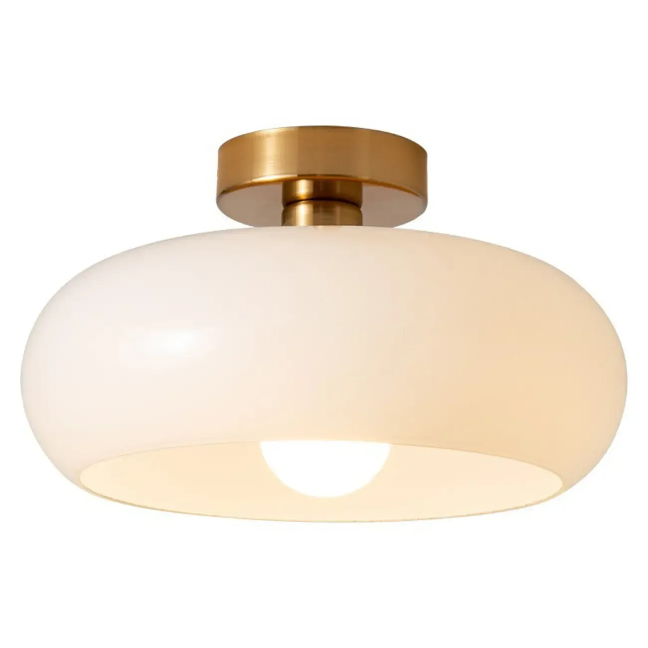 Mini plafonnier cylindrique en verre pour espace de vie