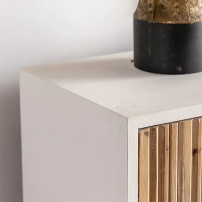 Meuble industriel en bois autoportant pour salon